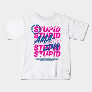 Typography Amazing Stupid with Circular Text Kids T-Shirt